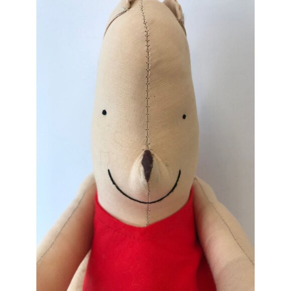 Vintage Handmade Winnie The Pooh Bear With Hunny Jar 1970's Fully Jointed - Picture 10 of 10